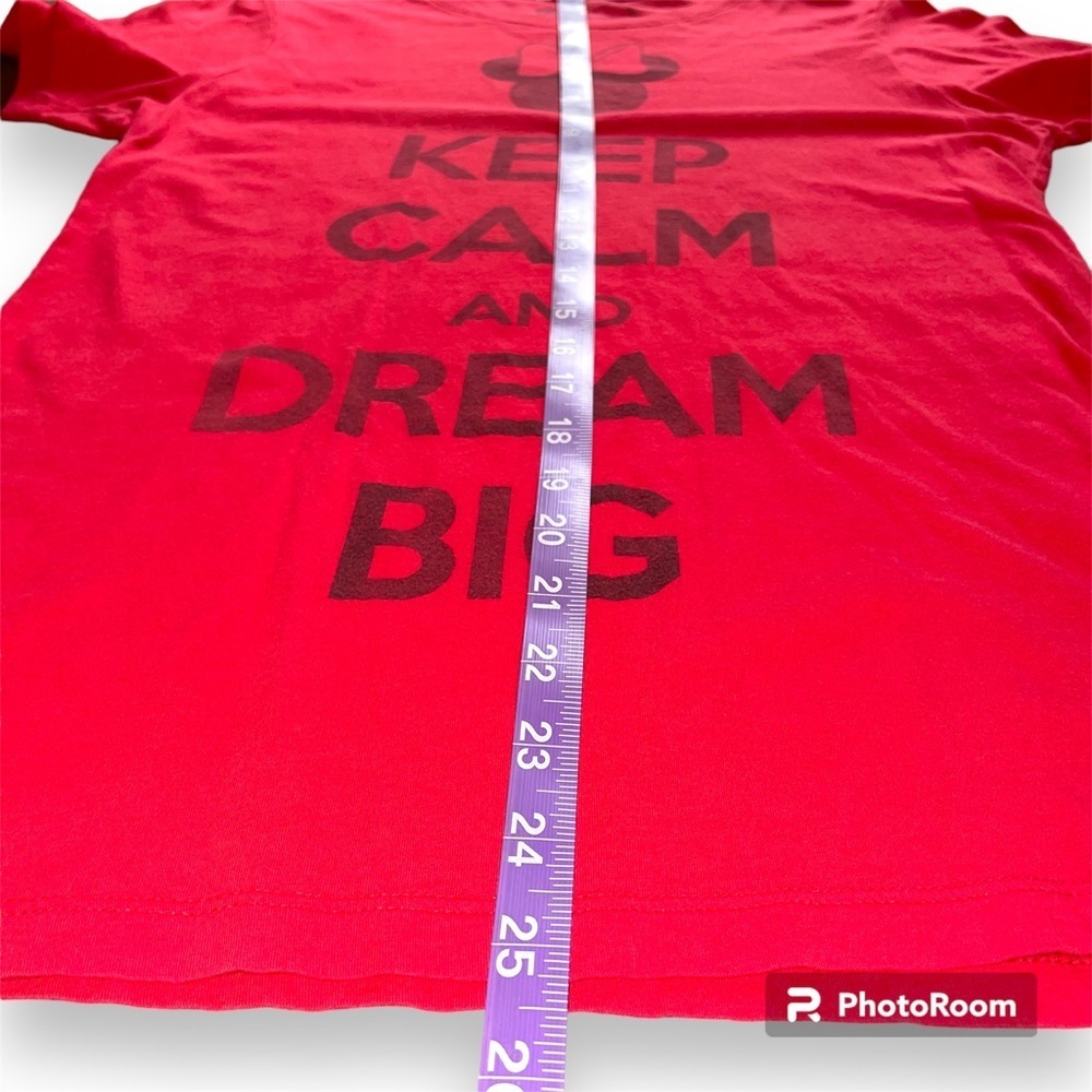 Disney Large KEEP CALM AND DREAM BIG tshirt 100% Cotton 17” pit to pit - Picture 3 of 5
